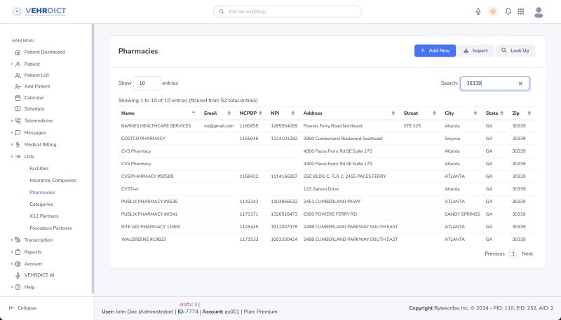 Search Pharmacies by ZIP or Name