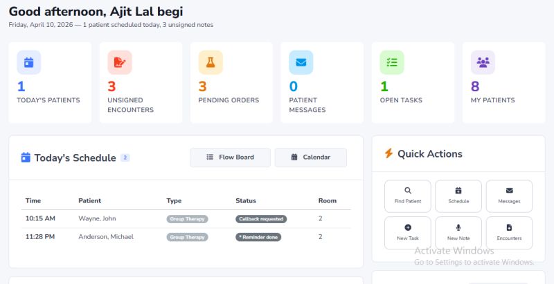Provider Dashboard Overview