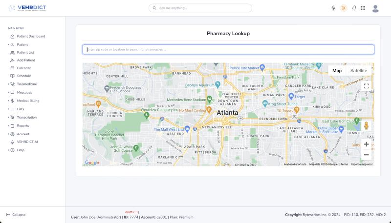 Look Up - Pharmacy Location on Map
